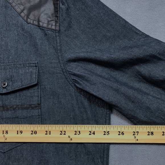 Rock & Republic Shirt Long Sleeve Men XXL Slightly Fitted Dark Gray Cosmetic 2nd - Picture 6 of 11